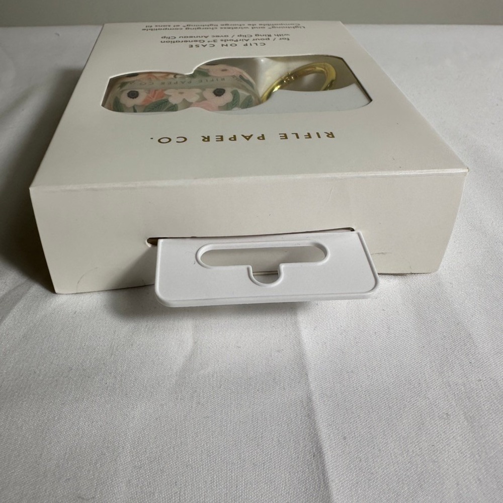 Rifle Paper Co Clip On Case for Airpods 3rd Gen Clear Wildflowers Gold Ring - Picture 6 of 8